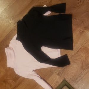 2 Carter's turtleneck tops black & pink size 4T